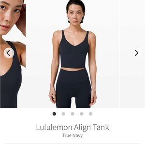 Align Crop Tank Navy